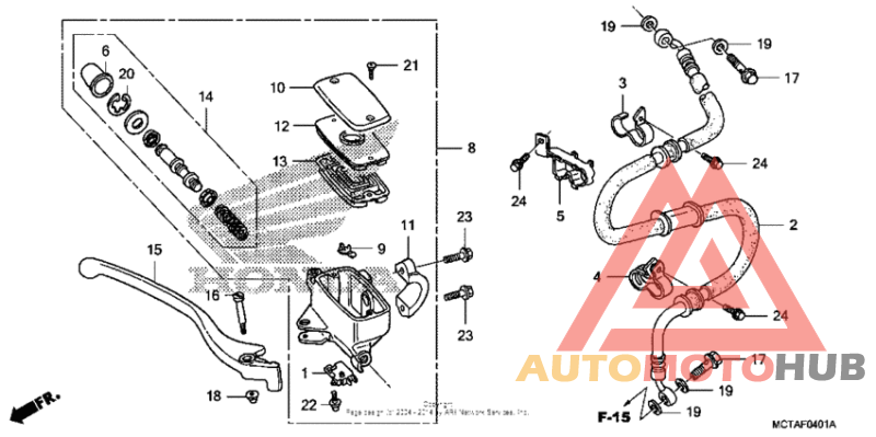 Front brake master cylinder (fsc600d)