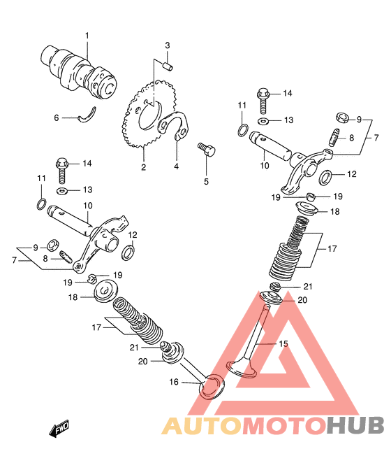 Распределительный вал-клапаны