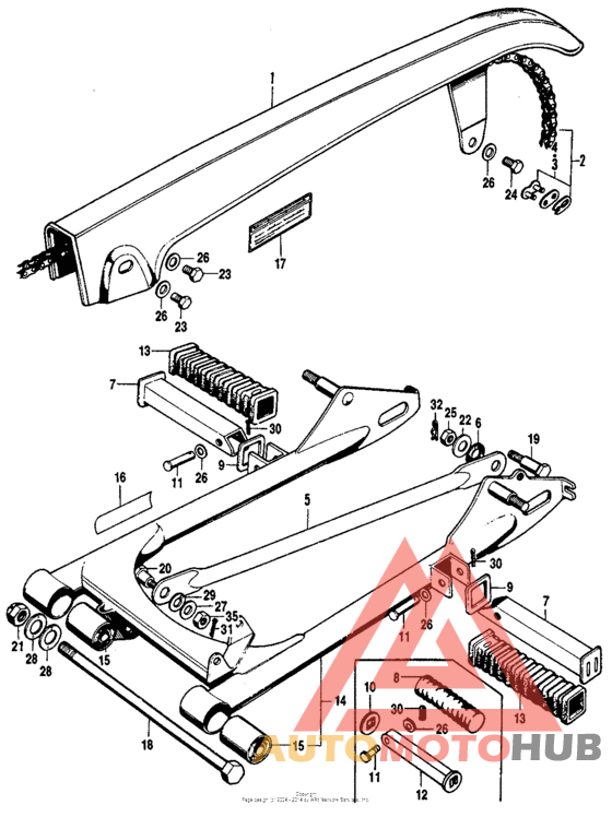 Swingarm + chain case