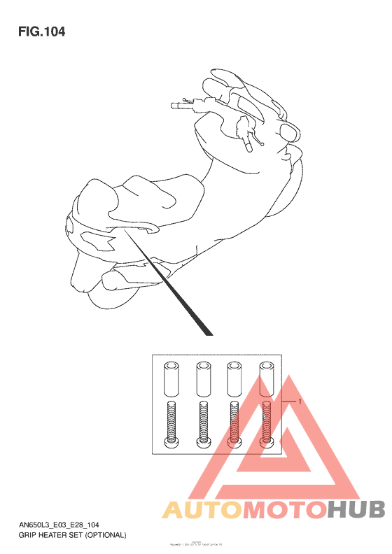 Hook Set Pillion Handle (Optional)