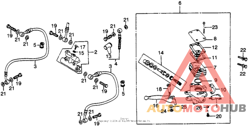 Front master cylinder 79
