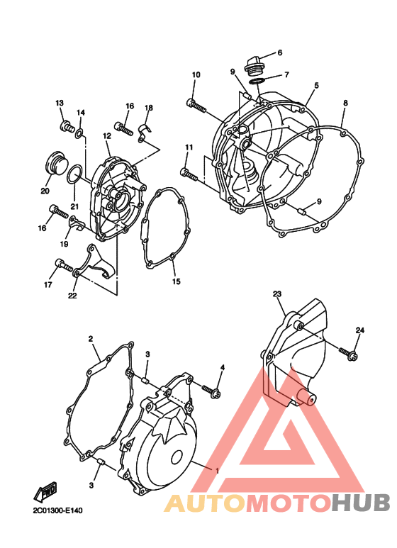 Crankcase cover ass`y  (v