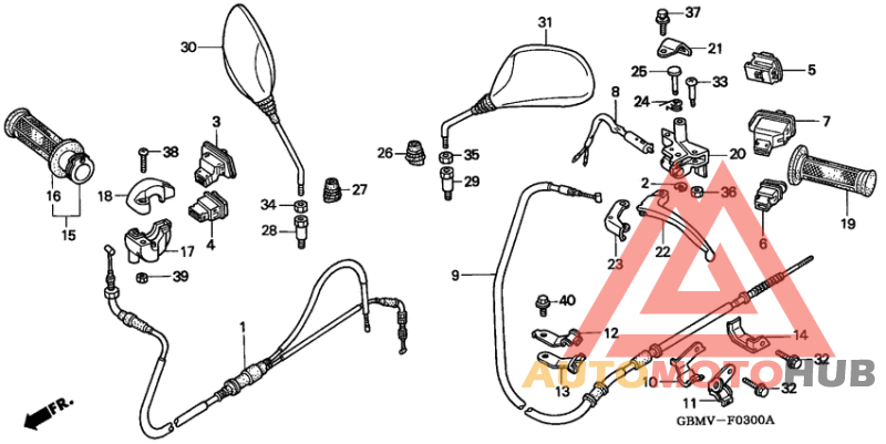 Handle lever/switch/cable