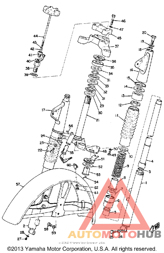 Front fork-front fender