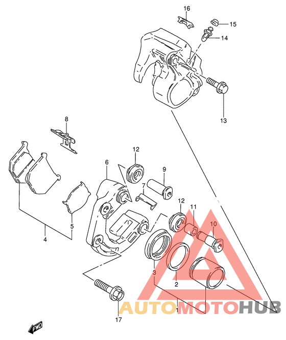 Передний суппорт тормозной