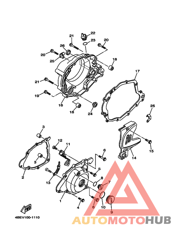 Crankcase cover ass`y  (v