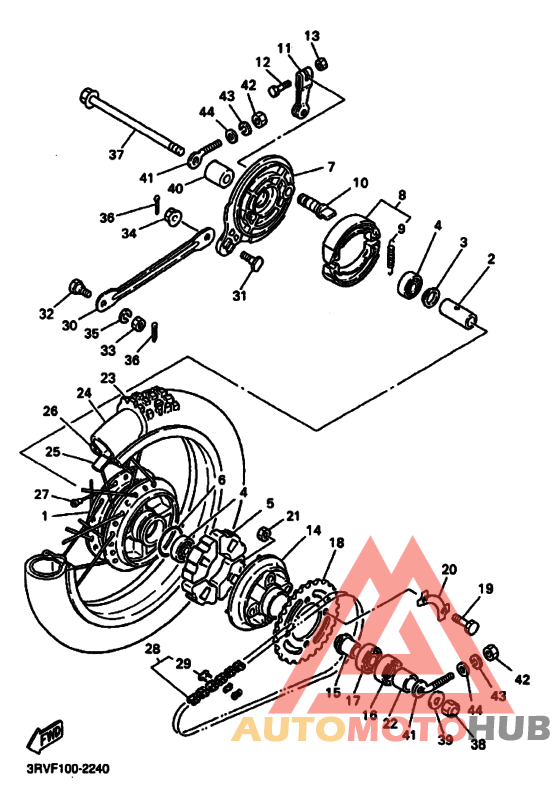 Rear wheel complete assy
