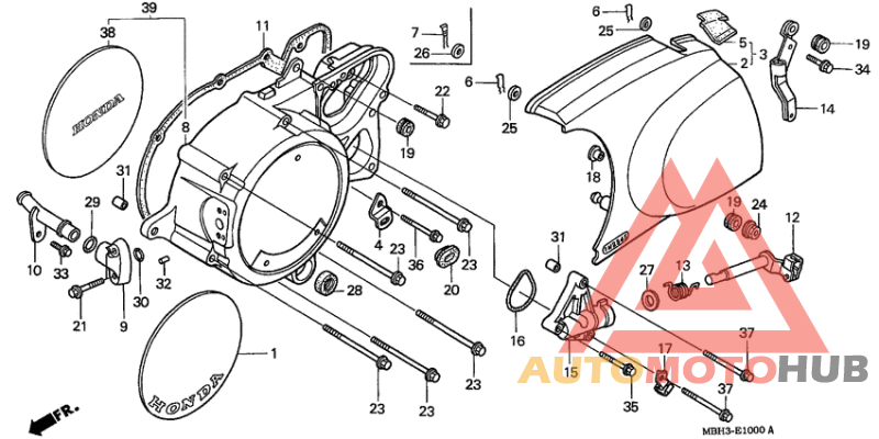 Крышка картера левая