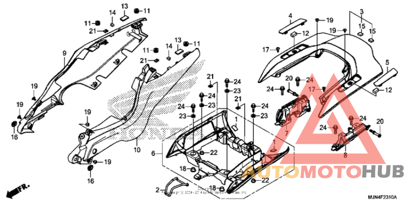 Задний обтекатель