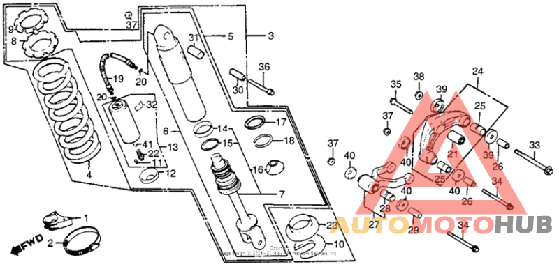 Rear shock absorber 82