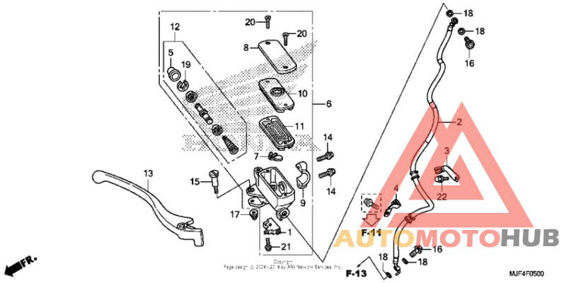 Front brake master cylinder (1)