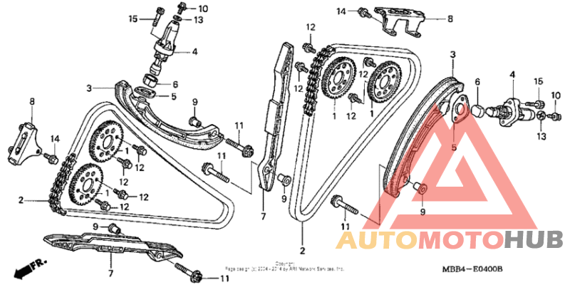 Cam chain + tensioner