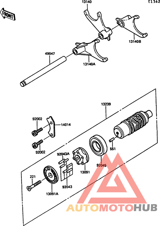Change drum/shift fork