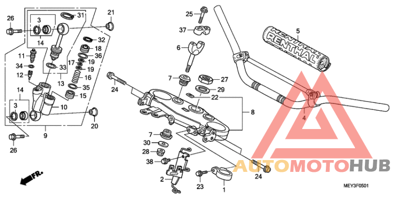 Handle pipe/top bridge