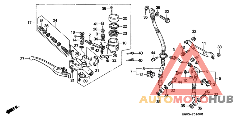 Fr. brake master cylinder