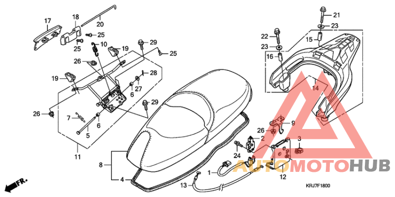 Seat/rear carrier