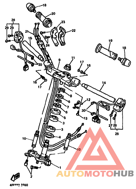 Steering handle. cable