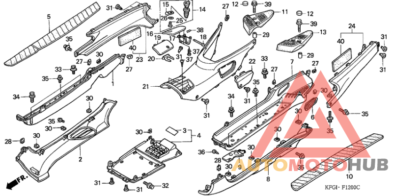Floor panel/center cover