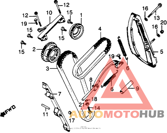 Cam chain + tensioner
