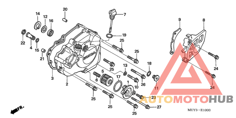 L. crankcase cover