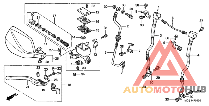 Fr. brake master cylinder