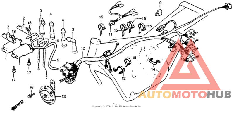 Wire harness + ignition coil