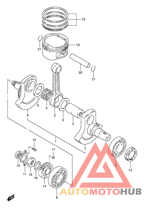 Вал коленчатый