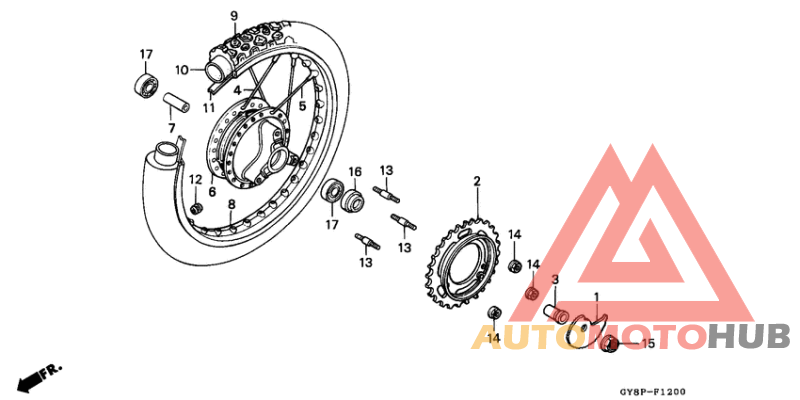 Rear wheel complete assy
