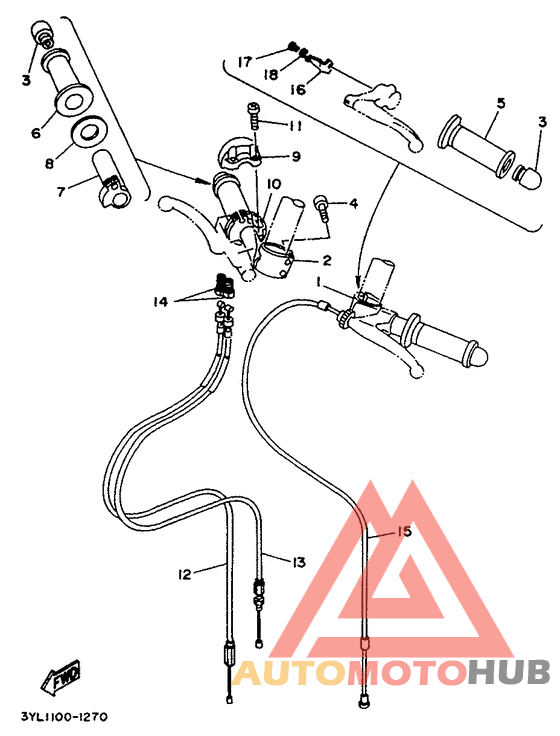 Steering handle. cable