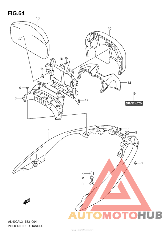 Pillion Rider Handle (An400Zal3 E28)