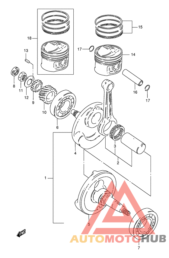 Вал коленчатый