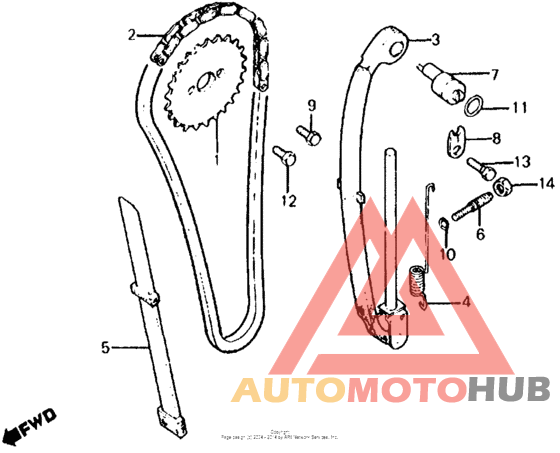 Cam chain + tensioner