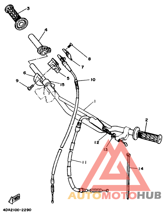 Steering handle. cable