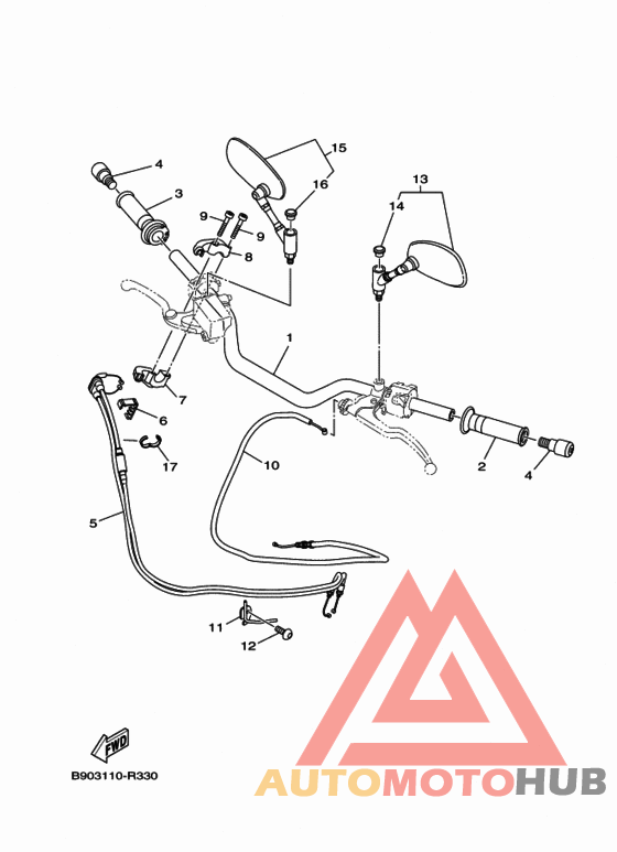 Steering handle & cable