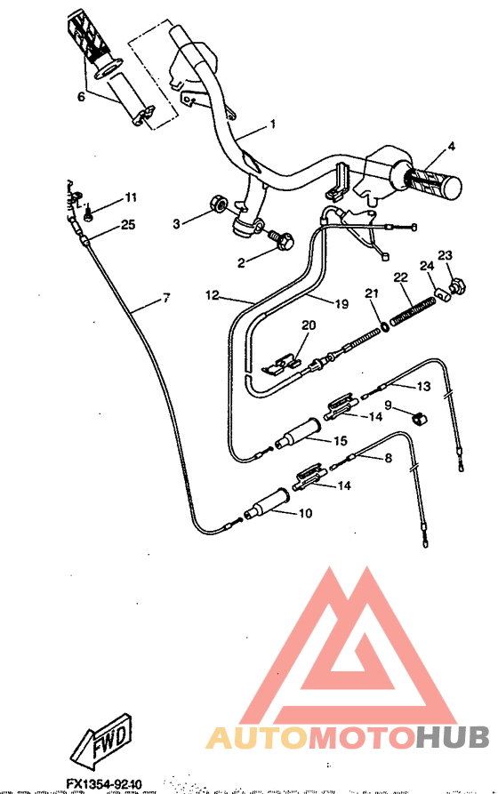 Steering handle. cable