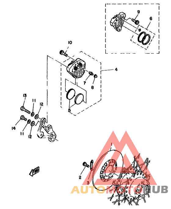 Rear disk brake. caliper