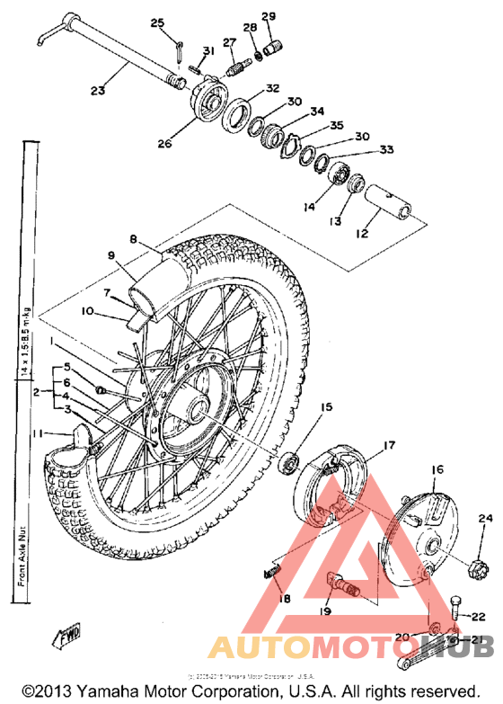 Переднее колесо