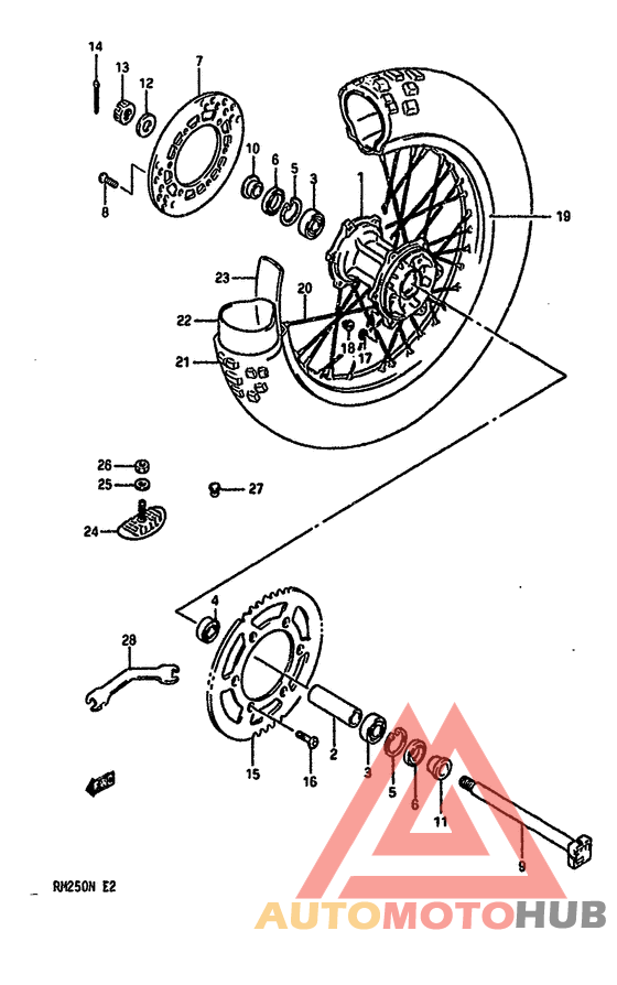 Rear wheel complete assy