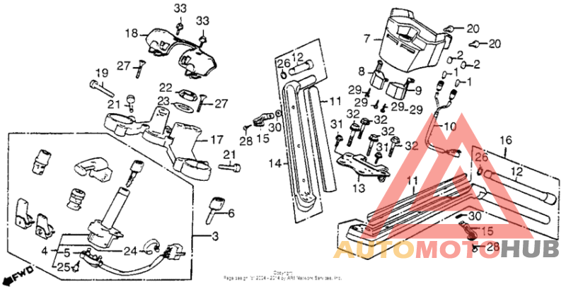 Gl1200l handlebar + key set 85