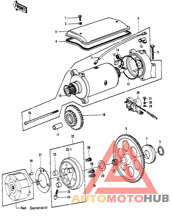 Starter motor/starter clutch