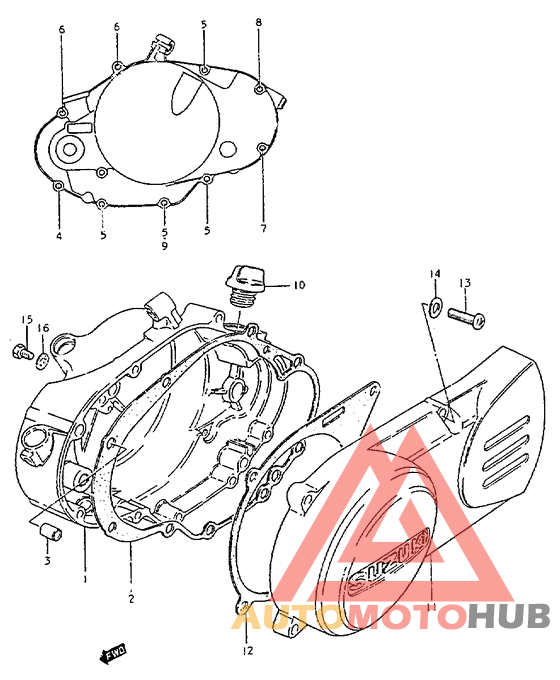 Crankcase cover ass`y  (v