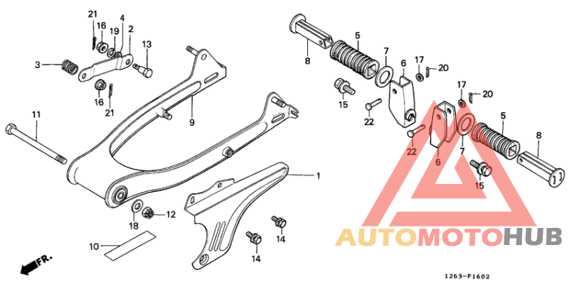 Rear fork/chain case