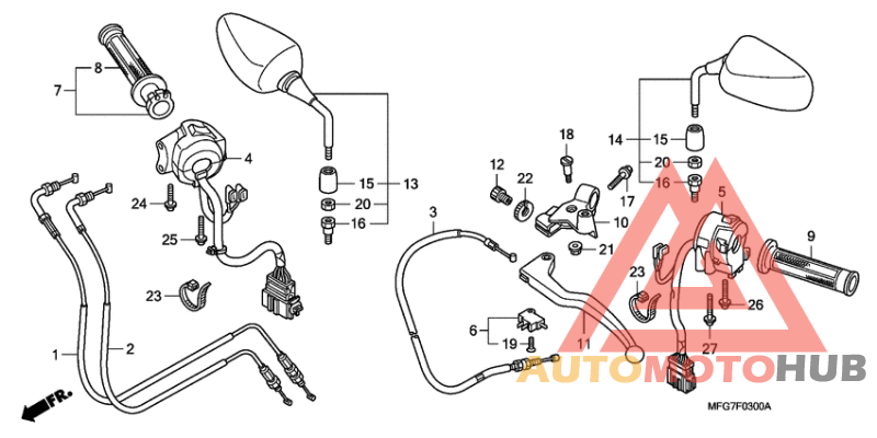 Handle lever/switch/ cable