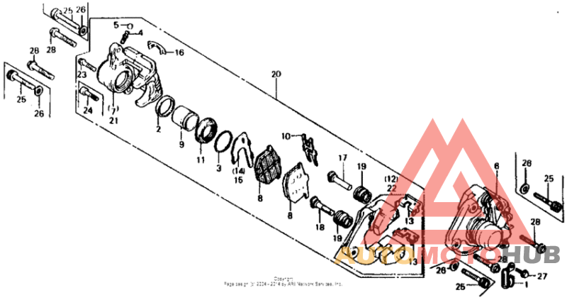 Front brake caliper 79-80