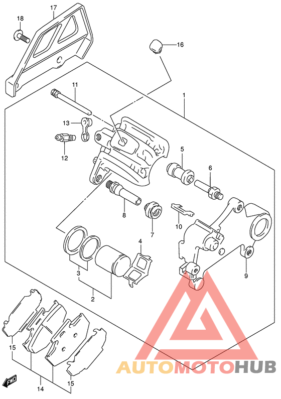 Задний суппорт
