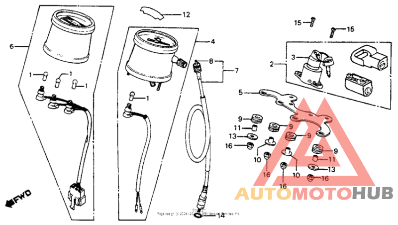 Speedometer + key set 81-82