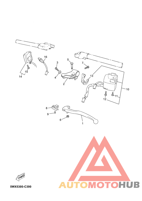 Handle switch. lever