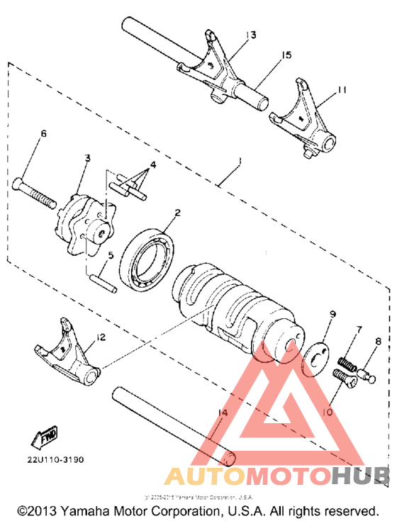 Shift cam-fork