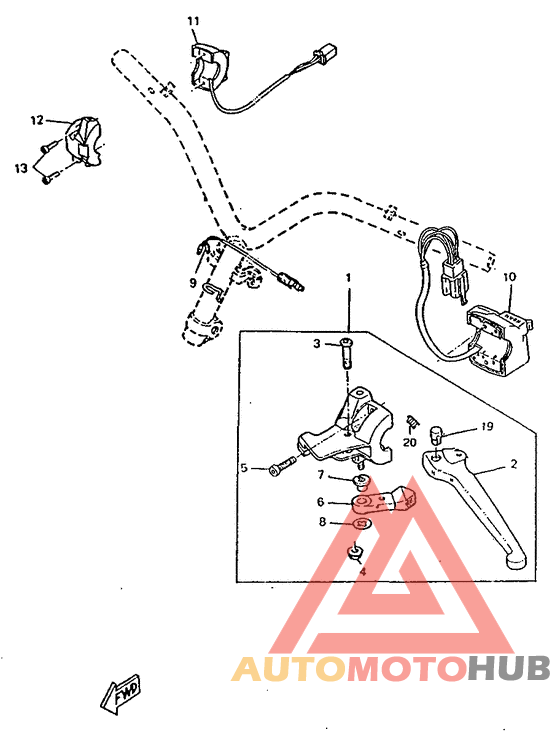 Handle switch. lever