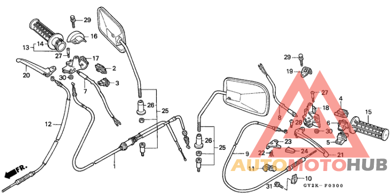 Handle lever/switch/cable